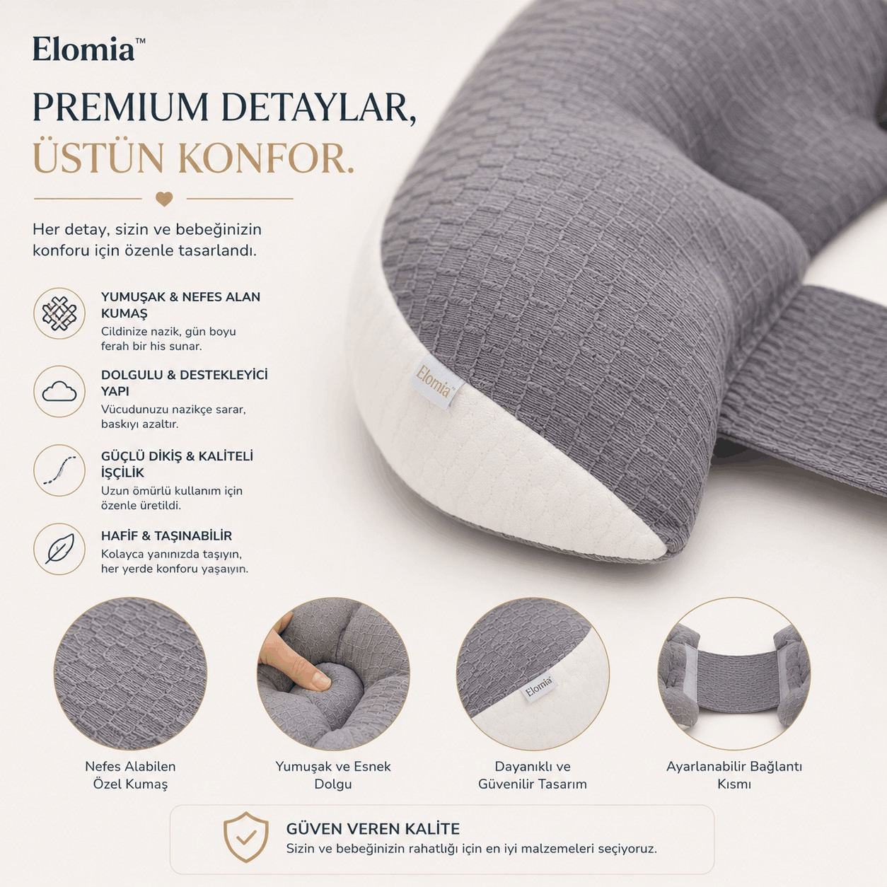 Elomia Comfort - Hamile Destek Yastığı