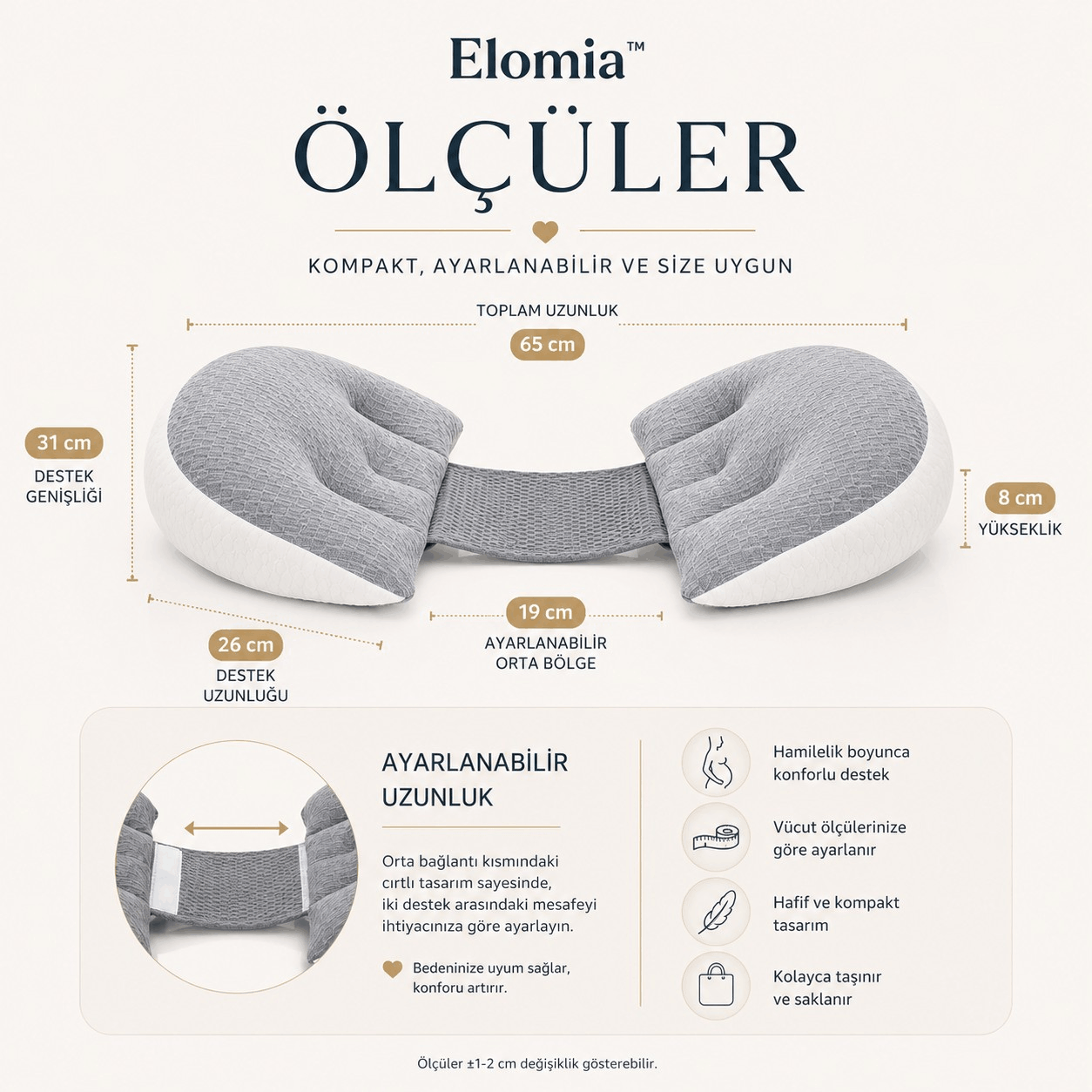 Elomia Comfort - Hamile Destek Yastığı