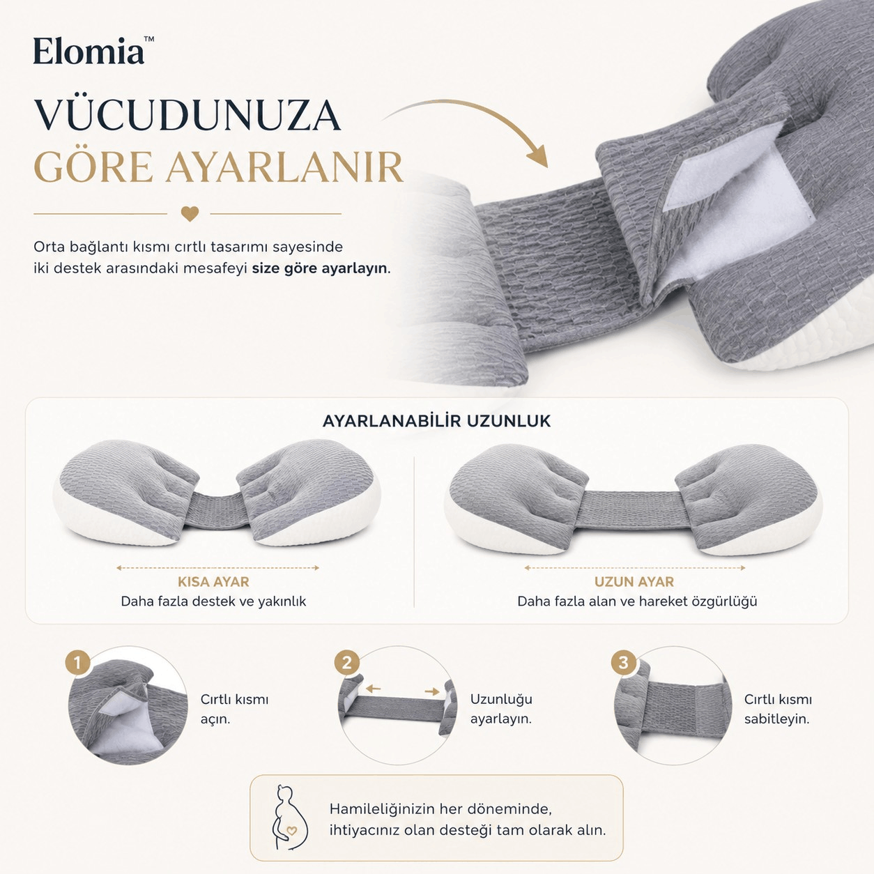 Elomia Comfort - Hamile Destek Yastığı